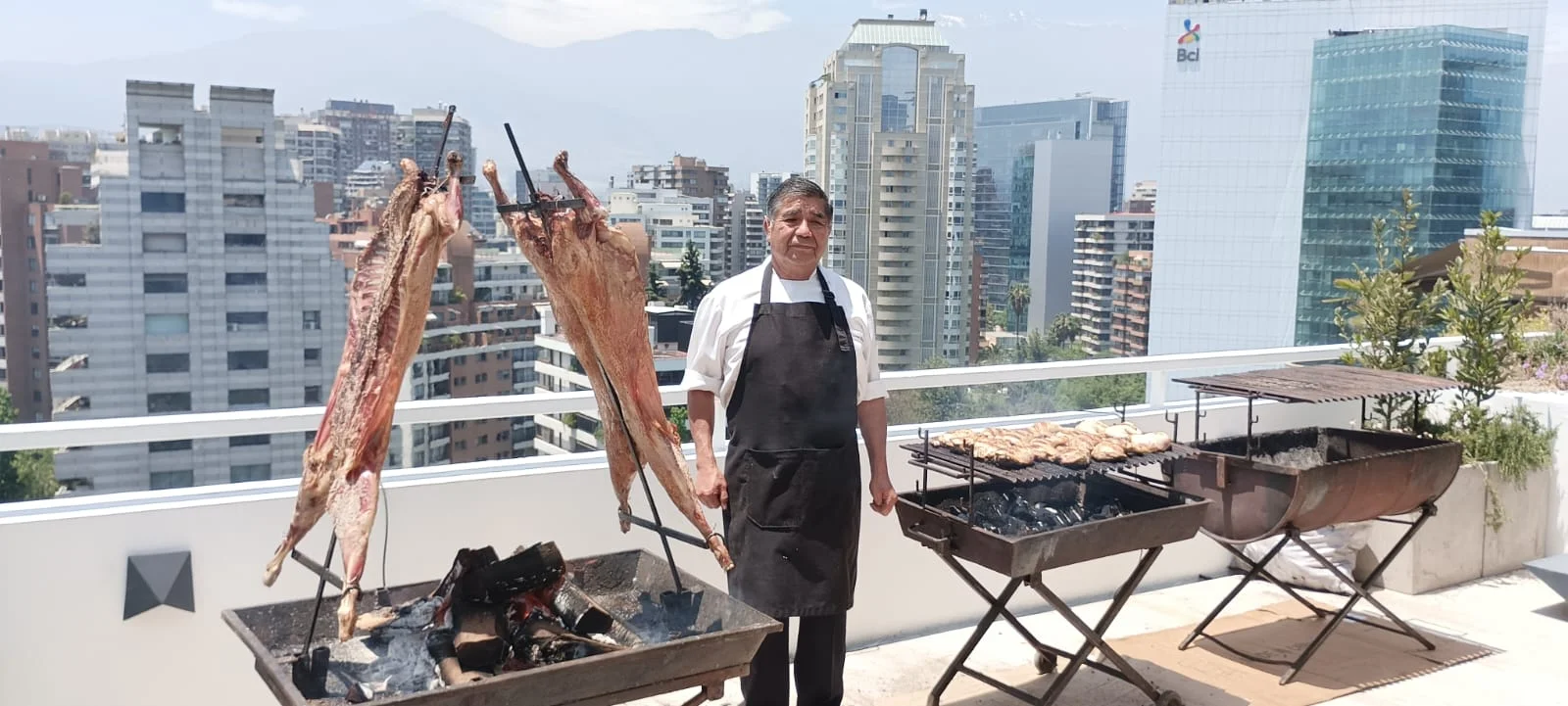 Asado magallánico en un evento